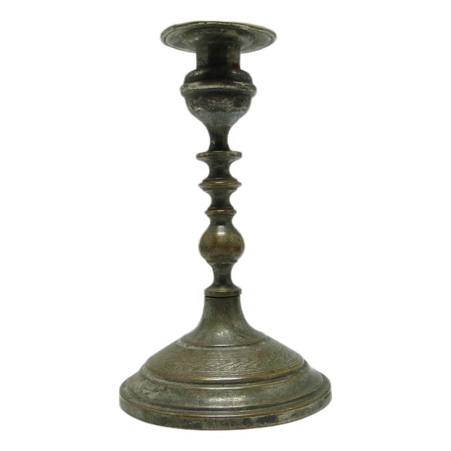 Eclectic Gilloched Candlestick, 1900s For Sale