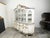 19th Century Large Rococo Style Painted Wood Dutch Cabinet with Glass Doors and Bombé Chest For Sale In Atlanta - Image 6 of 11