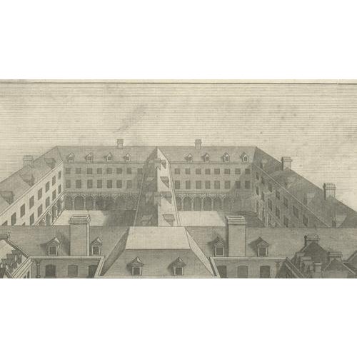 W.H. Toms, Guys Hospital London, Birds-Eye View, 1739, Print For Sale - Image 6 of 10