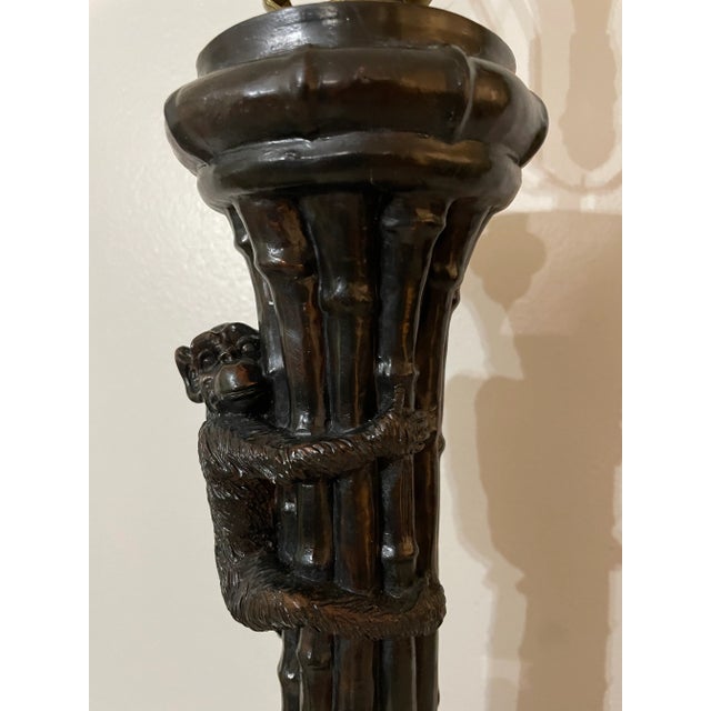 African Vintage 1990's Resin Climbing Monkey Lamp For Sale - Image 3 of 11