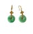 Metal Elegant 18k Gold Jadeite Jade Art Deco Earrings W/Ruby /Diamond For Sale - Image 7 of 9