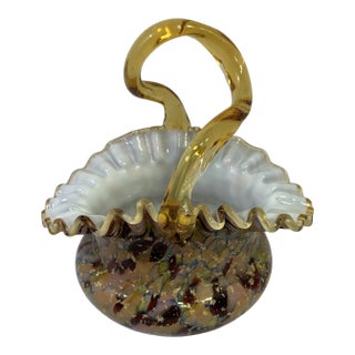 Vintage Art Glass Vase For Sale