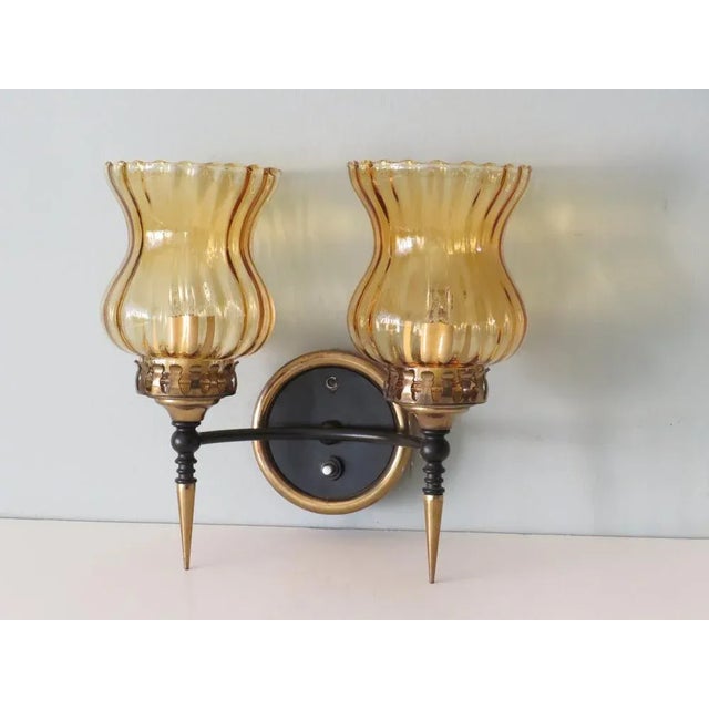 Mid-Century Italian Wall Lamp, 1950s For Sale - Image 4 of 13