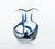 Vintage Sinuous Vase in Glass with Blue Relief, Austria, 1950s For Sale - Image 3 of 5