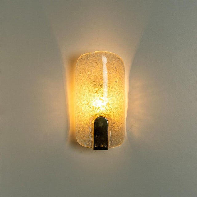 Brass & Glass Wall Lights in the style of Hillebrand, Germany, 1969, Set of 2 For Sale - Image 9 of 11