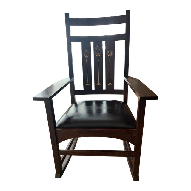 Stickley Rocker Harvey Ellis W Inlay For Sale