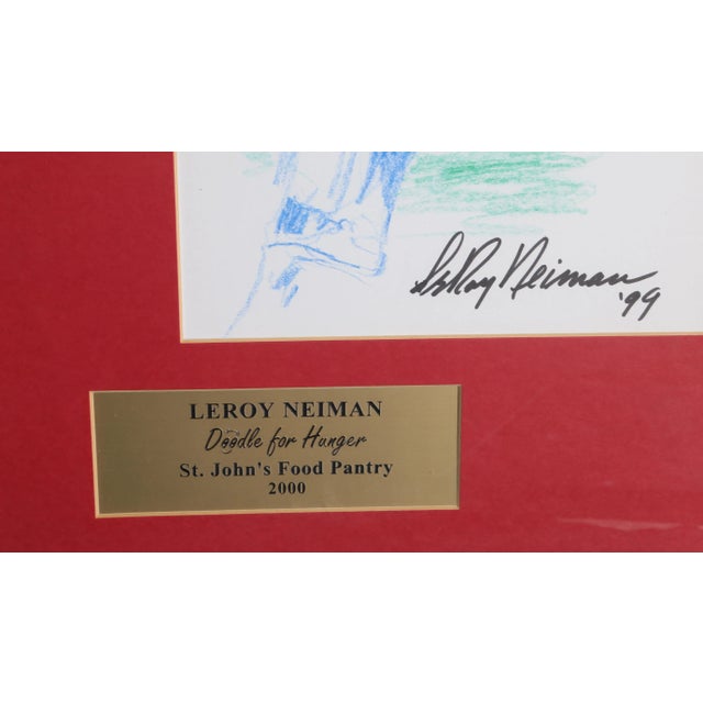 Impressionist LeRoy Neiman St. Johns Baseball Pitcher, Drawing by LeRoy Neiman 1999 For Sale - Image 3 of 5