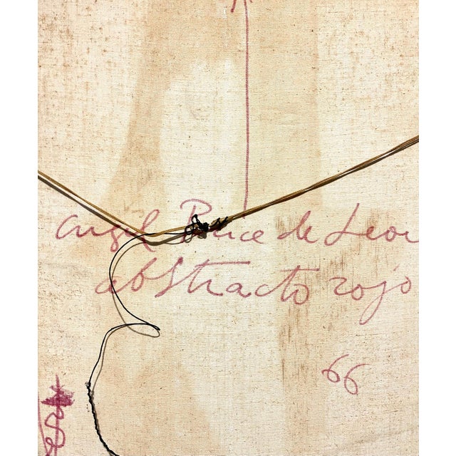 Orange Angel Ponce de Leon, Large Abstract Biomorphic Spanish Bold Modern Oil Painting Angel Ponce de Leon, 1966 For Sale - Image 8 of 8