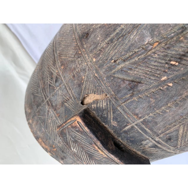 Brown Early 20th Century Wood Vessel For Sale - Image 8 of 11