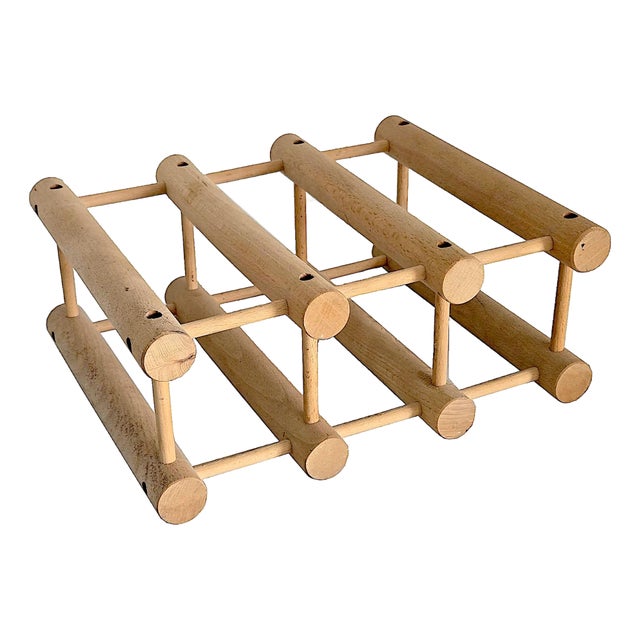 Mid 20th Century Richard Nissen Beechwood Wine Rack For Sale