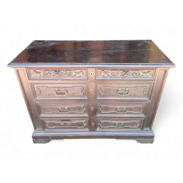 Antique Chest of Drawers in Walnut, 1890s For Sale - Image 13 of 13
