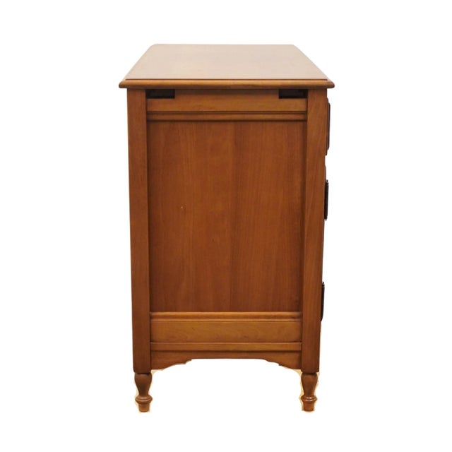 Late 20th Century Thomasville Furniture Collector's Cherry Traditional Style 66" Server Buffet W. Slide-And-Drop-Top 720-26 For Sale - Image 5 of 12