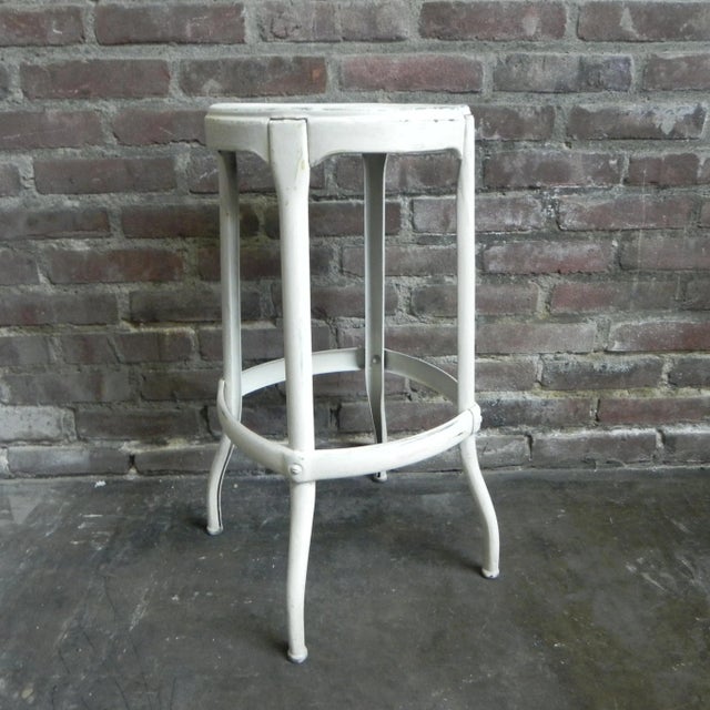 Industrial Steel Stool, 1950s For Sale - Image 16 of 17