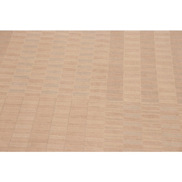 1990s Shabby Chic Gabbeh Brown/Tan Wool Rug - 10'3'' X 13'11' For Sale - Image 5 of 10