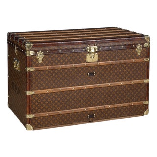 20th Century Malle Haute Trunk in Monogram Canvas from Louis Vuitton, France, 1910 For Sale