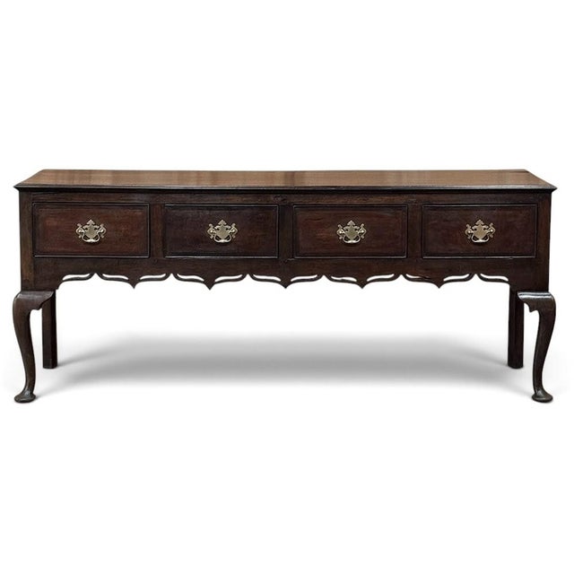 18th Century English Georgian Period Solid Oak Dresser For Sale - Image 4 of 18