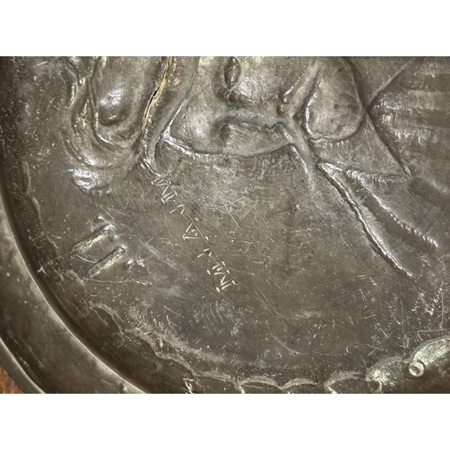 Metal Late 18th Century Pewter Plates feat. French King Henri II & Queen Claude For Sale - Image 7 of 10