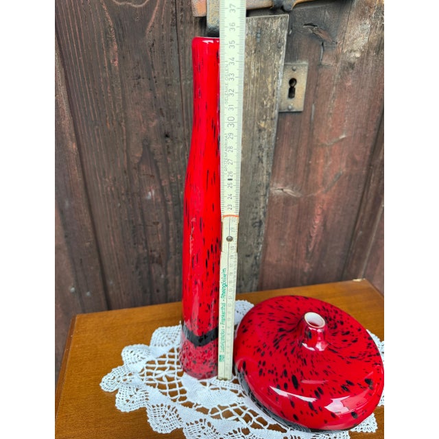 Black Vintage Murano Glass Vases, 1970s, Set of 2 For Sale - Image 8 of 18