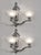 Hubert Petitot & Jean Gauthier A pair of French art deco double wall sconces in nickel plated copper alloy (bronze or...