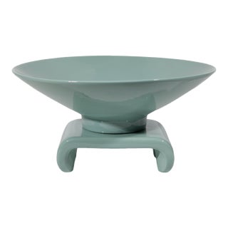 Large Royal Haegar Pottery Bowl on Stand For Sale