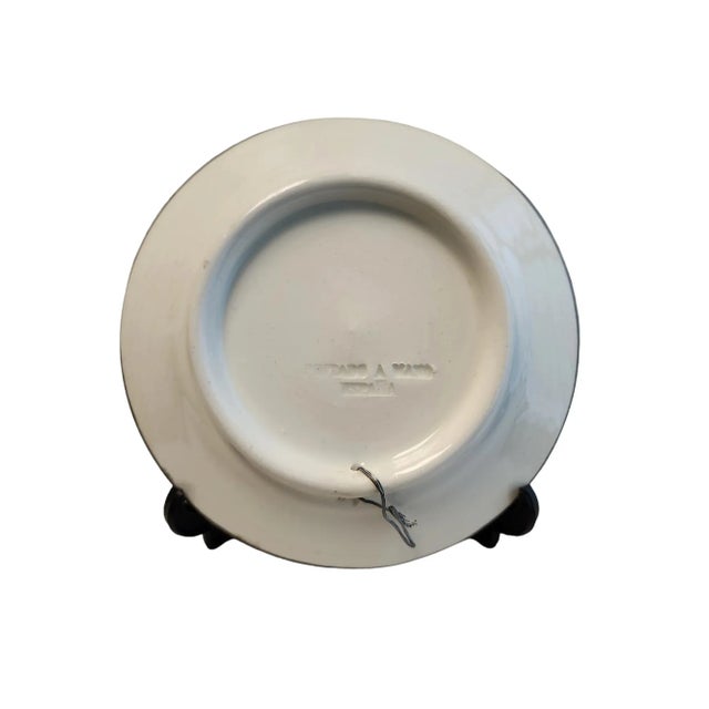 Ceramic Vintage 1960s Spanish Hand Painted Wall Plates - Set of 3 For Sale - Image 7 of 9