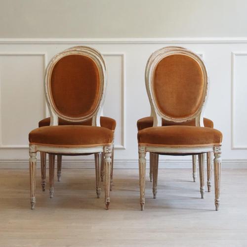 Vintage French Dining Room Chairs, 1920, Set of 4 For Sale - Image 14 of 18