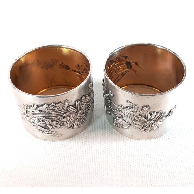 Antique English Sterling Silver Art Nouveau Napkin Ring. C. 1890-1900. Original Box. For Sale - Image 6 of 8