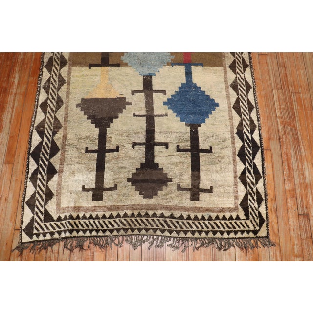 Antique Zabihi Collection Persian Gabbeh Rug - 4'2" x 6' For Sale - Image 4 of 7