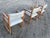 Late 20th Century Danish Modern Oak Box Chairs on Sled Bases - Set of 6 For Sale In Denver - Image 6 of 12