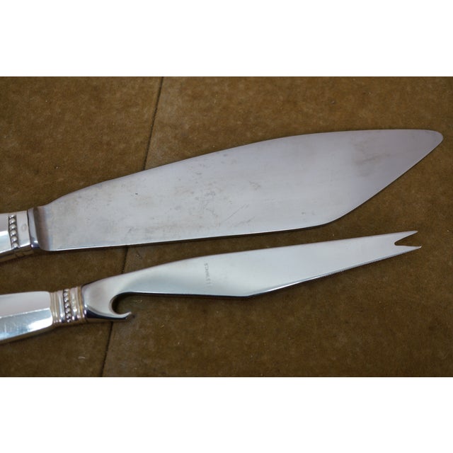Early 20th Century Danish Georg Jensen Acanthus Dronning Sterling Silver Cake & Cheese Knives For Sale - Image 12 of 12