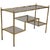 Mid-Century Modern Italian Faux Bamboo Gilt Metal Console With Smoked Glass For Sale - Image 13 of 13
