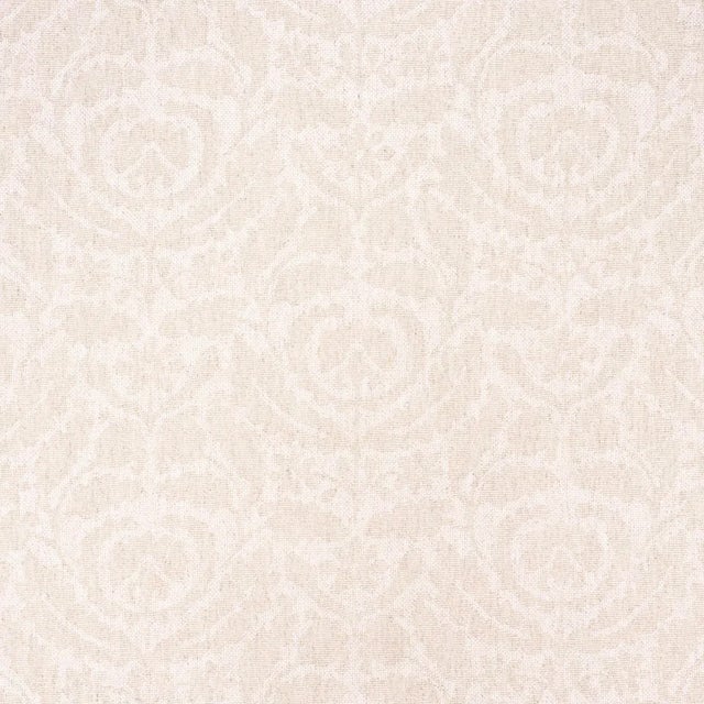 SAMPLE - Schumacher Flora Cashmere Damask Fabric In Natural For Sale