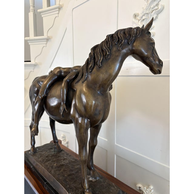 Large Antique Bronze Study Figurine, 1880 For Sale - Image 9 of 18