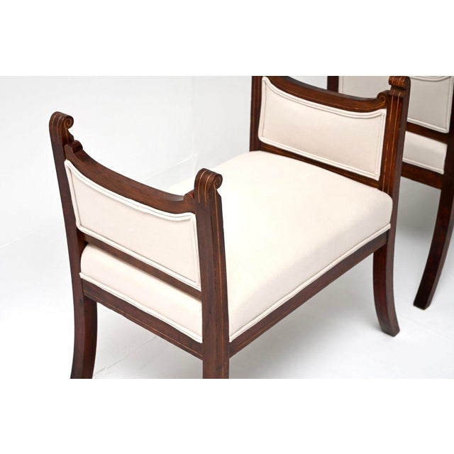 Wood Antique Swedish Stools, 1900, Set of 2 For Sale - Image 7 of 11