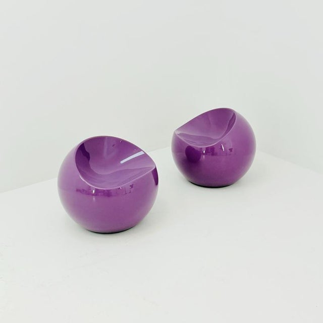 Mid-Century Ball Chair Dupont Stool by Finn Stone, Belgium, 1980s For Sale - Image 13 of 13