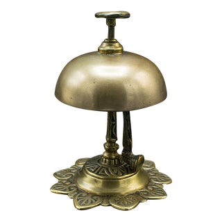 1900's Antique Brass Reception Bell For Sale