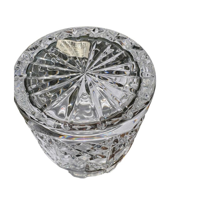 Glass Waterford Crystal Glass Jim O’Leary Biscuit Barrel For Sale - Image 7 of 11