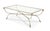 Maison Jansen Brushed Steel & Brass Hoof Foot Coffee Cocktail Table For Sale In Los Angeles - Image 6 of 6