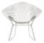 Mid Century Silver Diamond Wire Lounge Chair by Harry Bertoia for Knoll For Sale