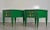 Transitional Mid Century Transitional Pair of Nightstands in Green With Gold Accents - Newly Painted For Sale - Image 3 of 12