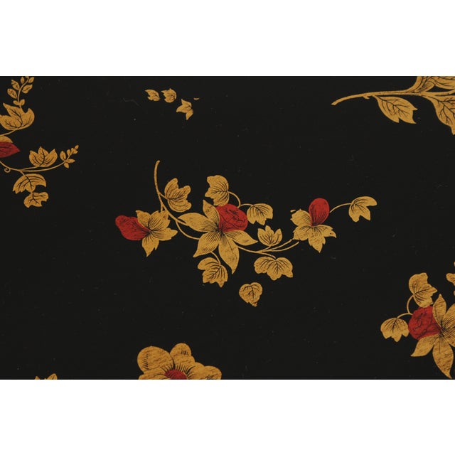 Black Black & Gold Toleware Tray Top Table For Sale - Image 8 of 17