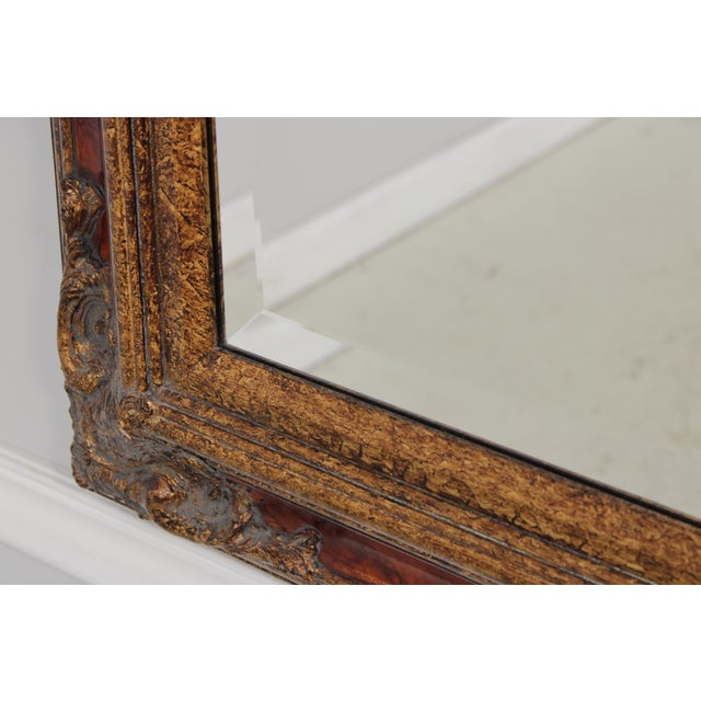 1980s Timeless Reflections Faux Tortoise Shell Wall Mirror For Sale - Image 5 of 13