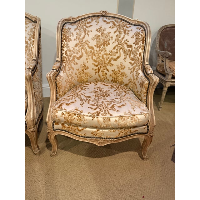 A Pair of French Louis XV 19 Century Os De Mouton Armchairs For Sale - Image 12 of 12