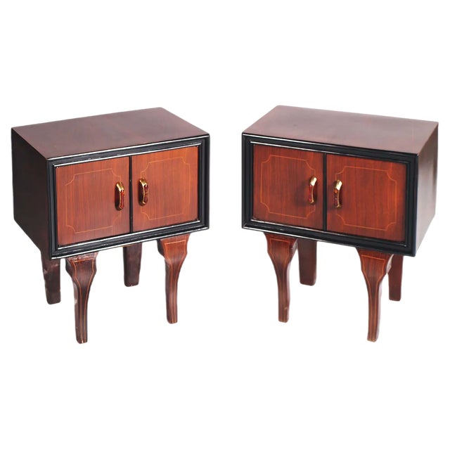 Art Deco Nightstands by Testolini & Salviati, Venice, 1930s, Set of 2 For Sale