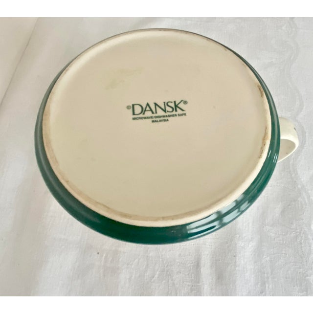 Late 20th Century Vintage Dansk Nordic Knits Green Ceramic Teapot With Lid Excellent Condition For Sale - Image 5 of 13