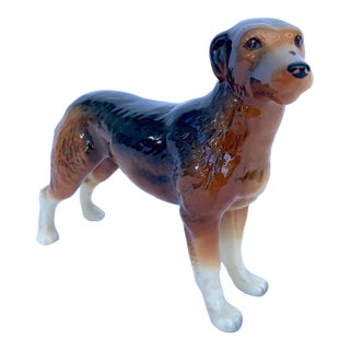 Vintage Porcelain "Russian Hound" Dog Figurine by Melba Ware, England For Sale