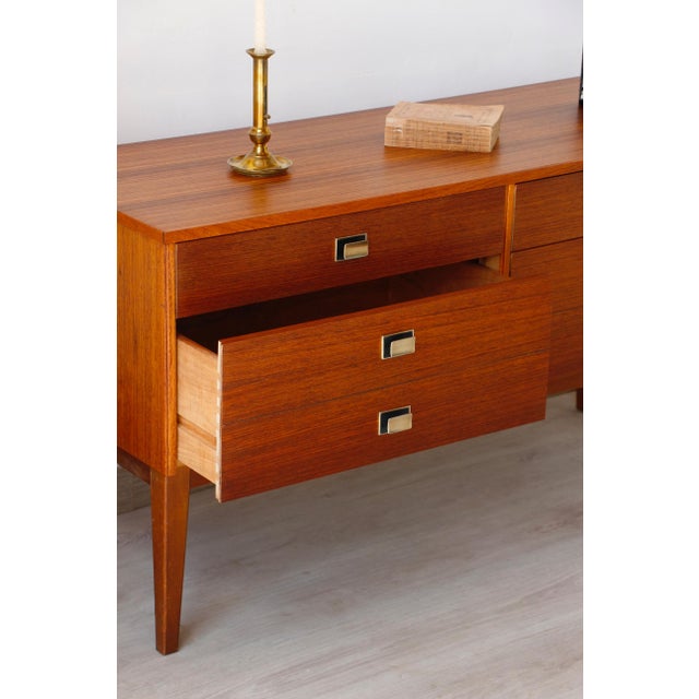 Brown Vintage Teak and Zebrano Chest of Drawers, 1960s For Sale - Image 8 of 18