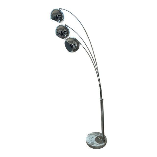 Marble Base 3 Arm Arc Lamp For Sale