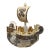 Vintage Asian Cream Bone Inset Treasure Ship Display Art Figure For Sale