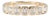 14k Yellow Gold 0.77ctw Emerald Cut Diamond Bezel Set Wedding Band Ring, Size 8 For Sale